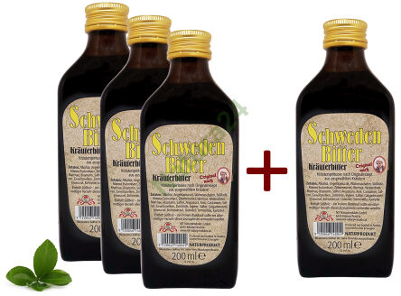 Alkoholová sada Originální švédské byliny Likér 3x200ml+200ml