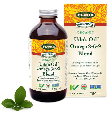 Udo’s Oil® – Omega 3+6+9 Blend – směs organických rostlinných olejů 250ml/ 500 ml