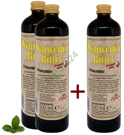 Alkoholová sada Originální švédské byliny Likér 2x500ml+500ml
