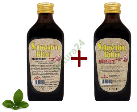 Sada Originální švédské bylinné alkoholové 200ml + nealkoholické 200ml