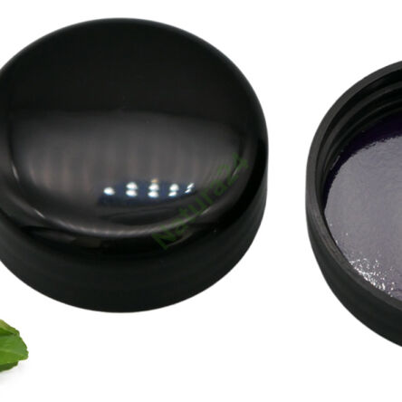 Láhev Válec - Fialové sklo - 200ml - 114,5x58,8 mm černé víčko - 2