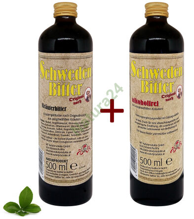 Sada Originální švédské bylinné alkoholové 500ml + nealkoholické 500ml