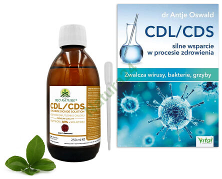 Sada CDL/CDS Roztok Dioxidu Chloričitého 0,3 % 250 ml + Kniha CDL/CDS