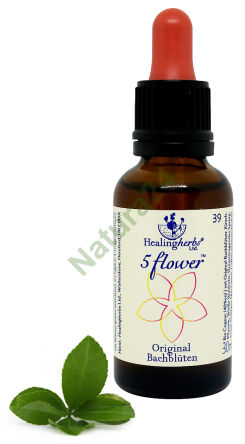 39. Bachova esence 5 květin První pomoc 10/30 ml nebo globule 15 g