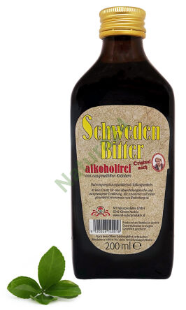 Bezalkoholové Originální švédské byliny - Extrakt Výtažek (Tinktura) 200ml