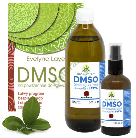 DMSO Dimethylsulfoxid Čistý 500 ml + 100 ml + Kniha DMSO na běžné potíže